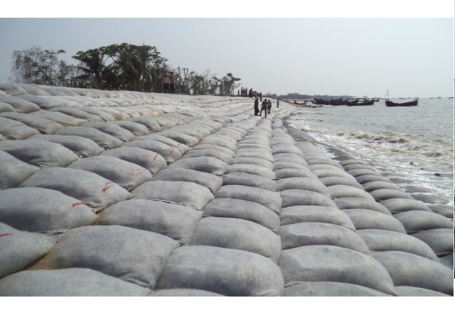 сумки Гео Нонвовен пунша иглы 120-140гсм/мешки ила для предохранения от берега реки